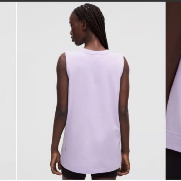 NWT Lululemon All Yours Cotton Tank Lavender Frost Size Medium - Picture 8 of 8